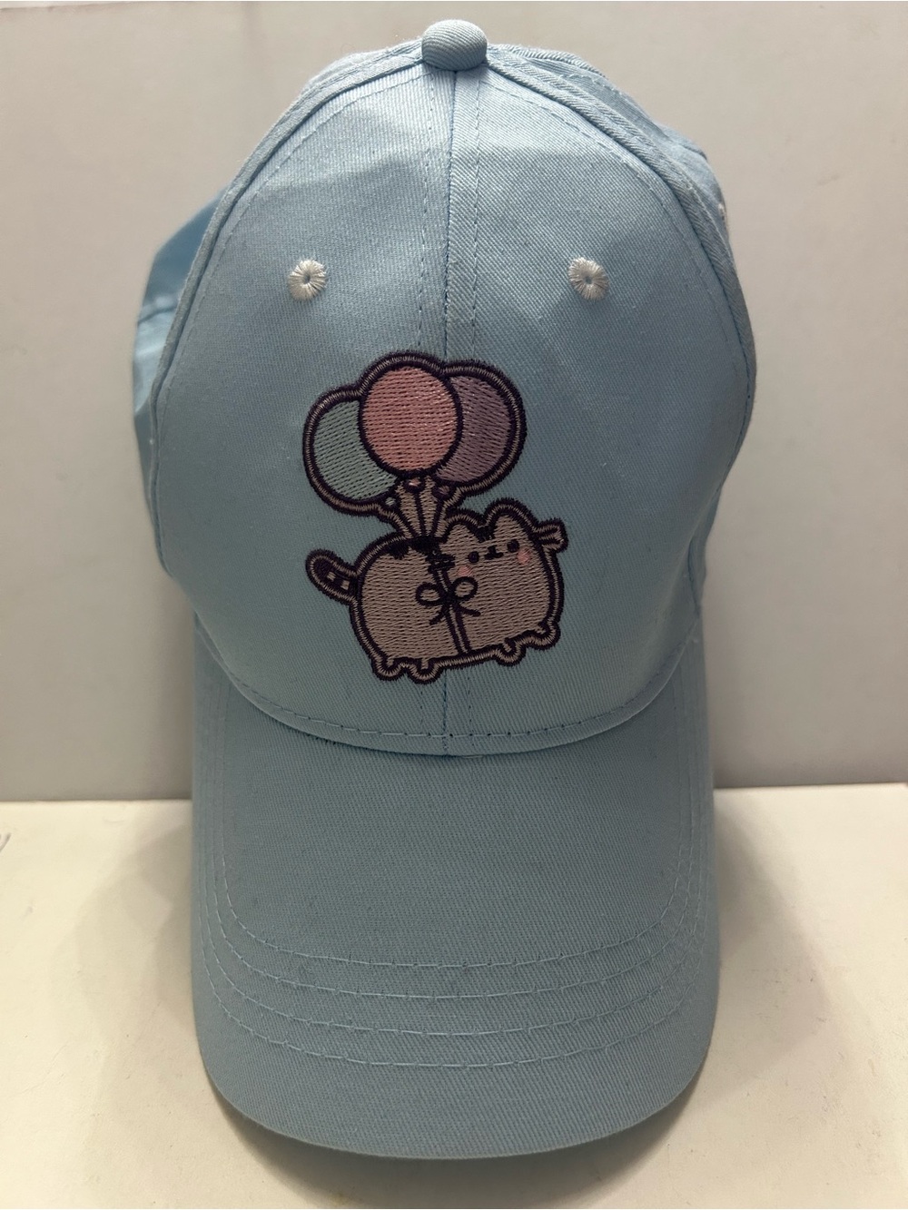 Pusheen Blue Hat with Balloons by Culturefly One size Adjustable Embroidered Cap